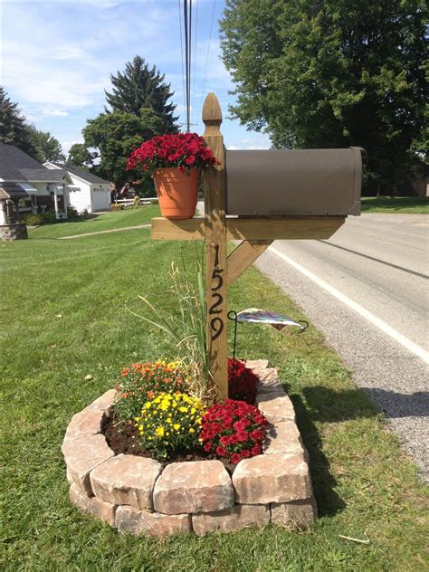 mailbox with decorations around it